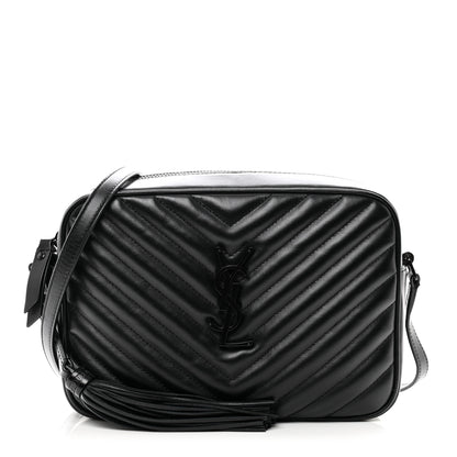 Saint Laurent Calfskin Matelasse Monogram Monochrome Lou Camera Bag Black 1 of 9