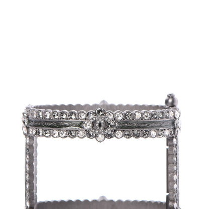 Chanel Ruthenium Crystal Cutout CC Wide Cuff 6 of 8