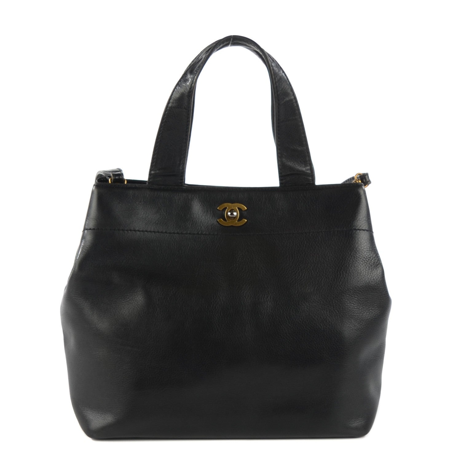 Chanel Calfskin Shopping Tote Black 1 of 12