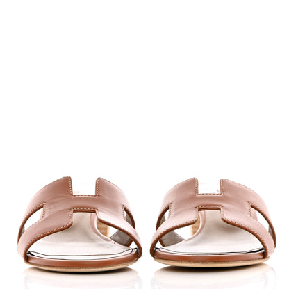 Hermes Calfskin Oasis Sandals 36 Gold 2 of 9