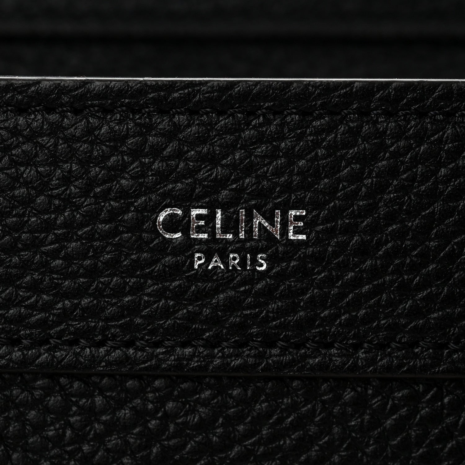 Celine Drummed Calfskin Nano Luggage Black 6 of 10