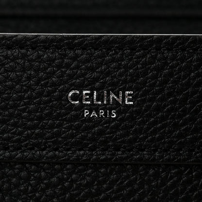Celine Drummed Calfskin Nano Luggage Black 6 of 10