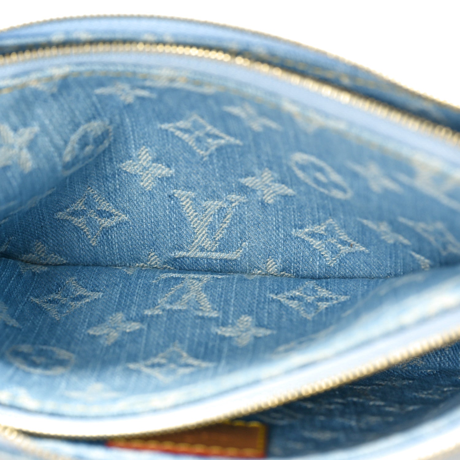 Louis Vuitton Monogram Denim Liv Pochette Sky Blue 5 of 10