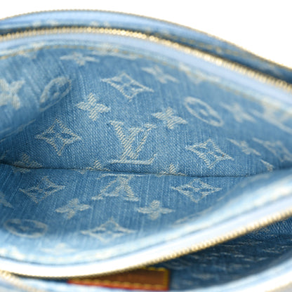 Louis Vuitton Monogram Denim Liv Pochette Sky Blue 5 of 10