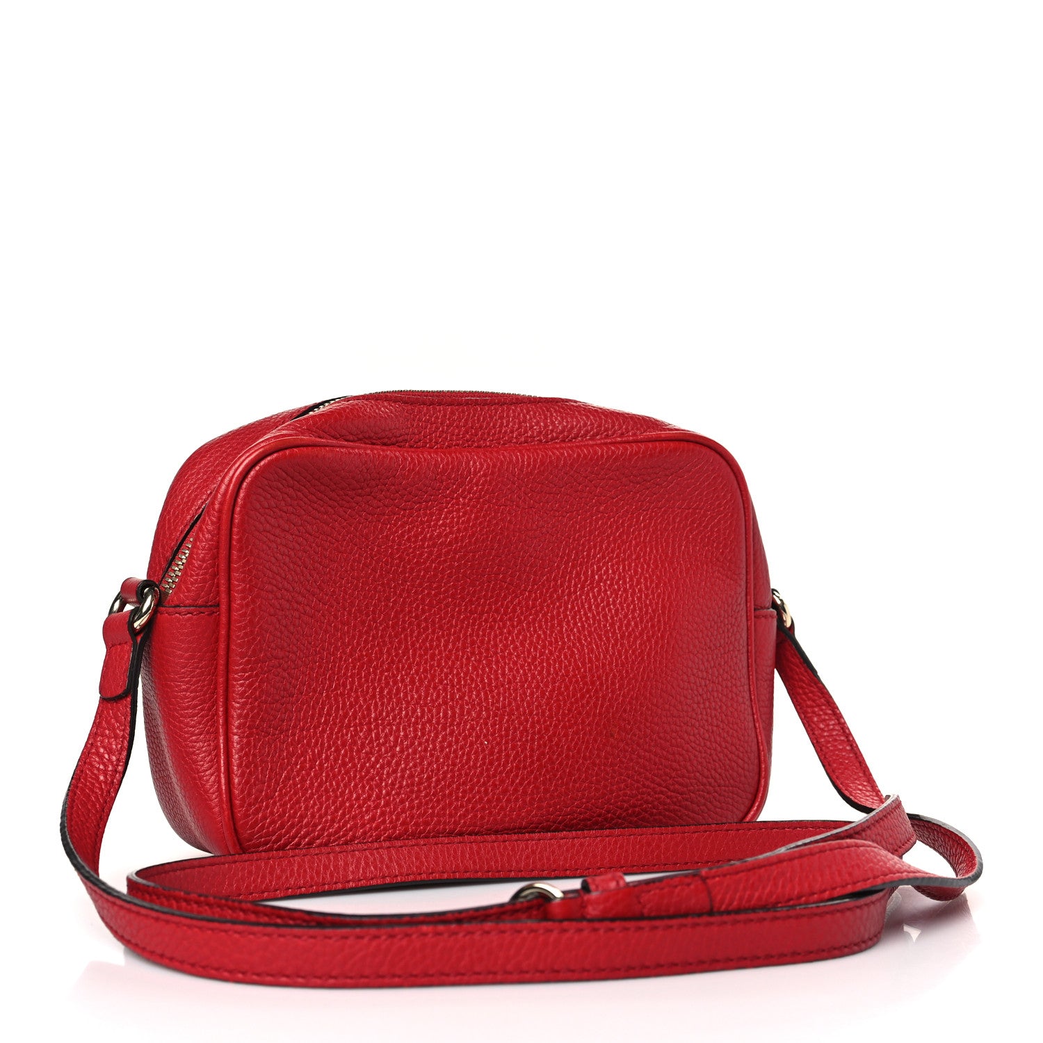 Gucci Pebbled Calfskin Small Soho Disco Bag Vibrant Red 3 of 8