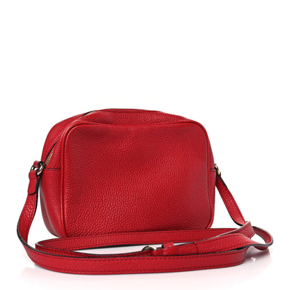 Gucci Pebbled Calfskin Small Soho Disco Bag Vibrant Red 3 of 8