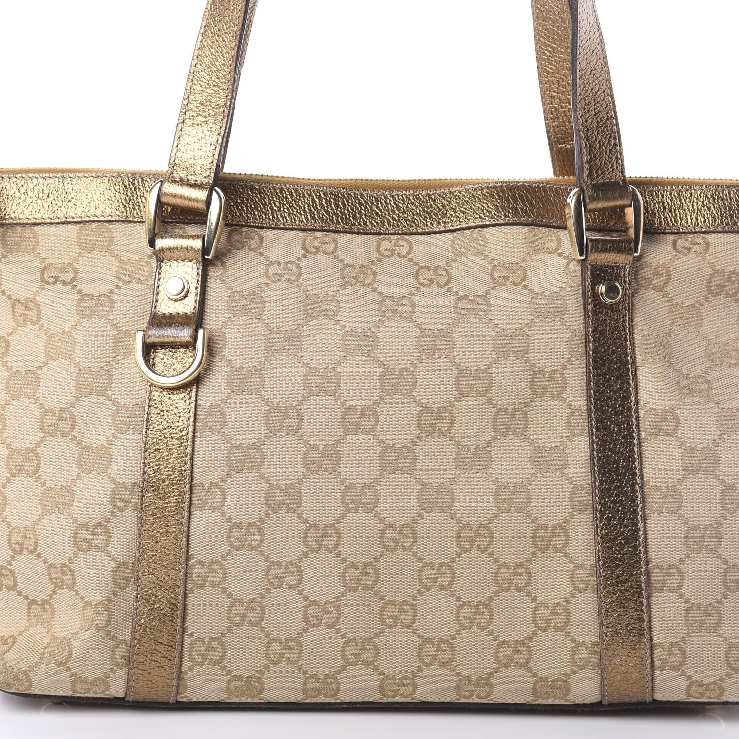 Gucci Monogram Medium Abbey Tote Gold 8 of 10