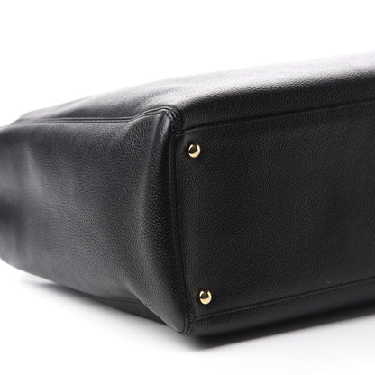 Chanel Calfskin Cerf Executive Shopper Tote Black 8 of 12