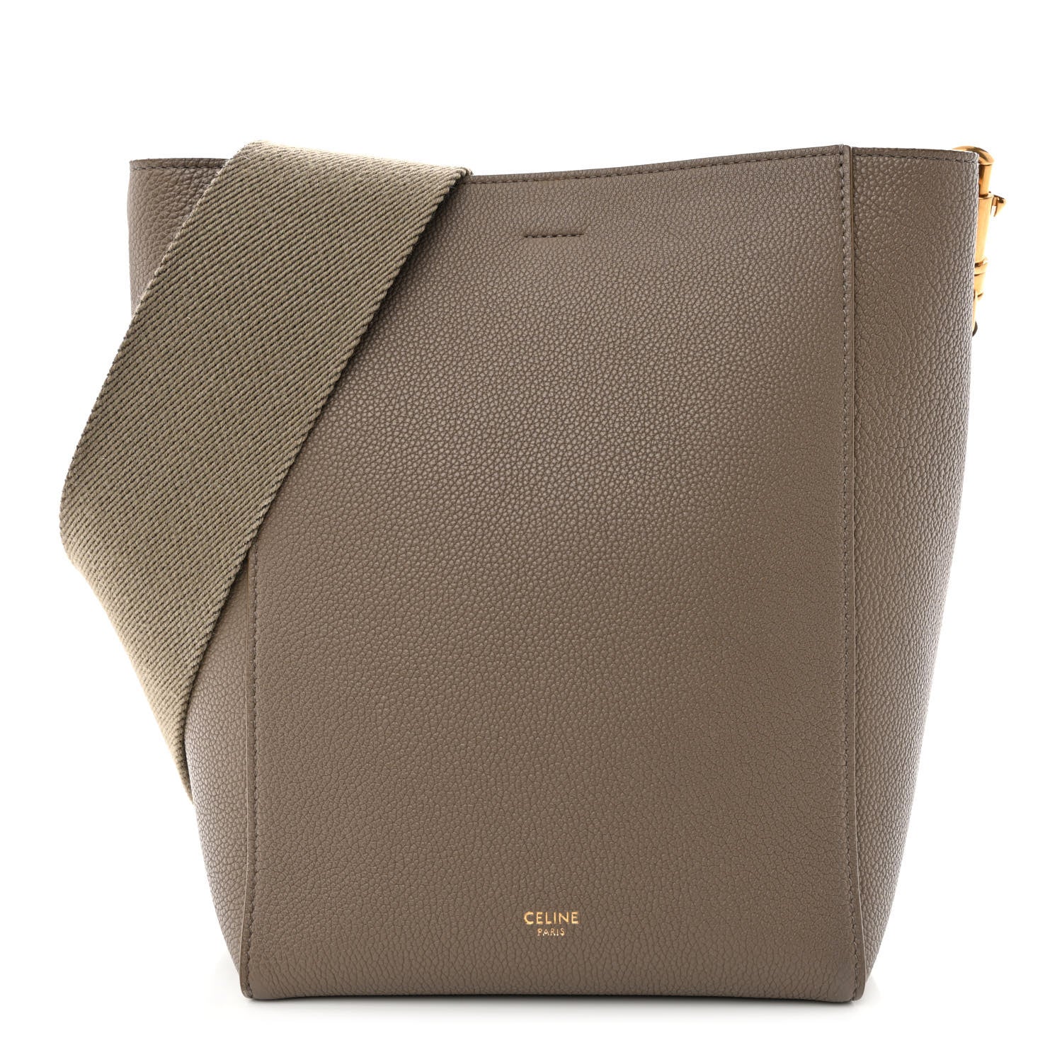 Celine Soft Grained Calfskin Small Sangle Bucket Bag Taupe 1 of 11