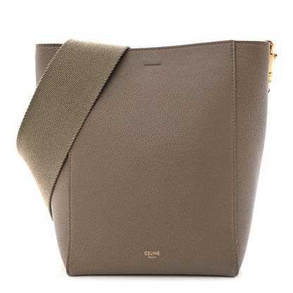 Celine Soft Grained Calfskin Small Sangle Bucket Bag Taupe 1 of 11