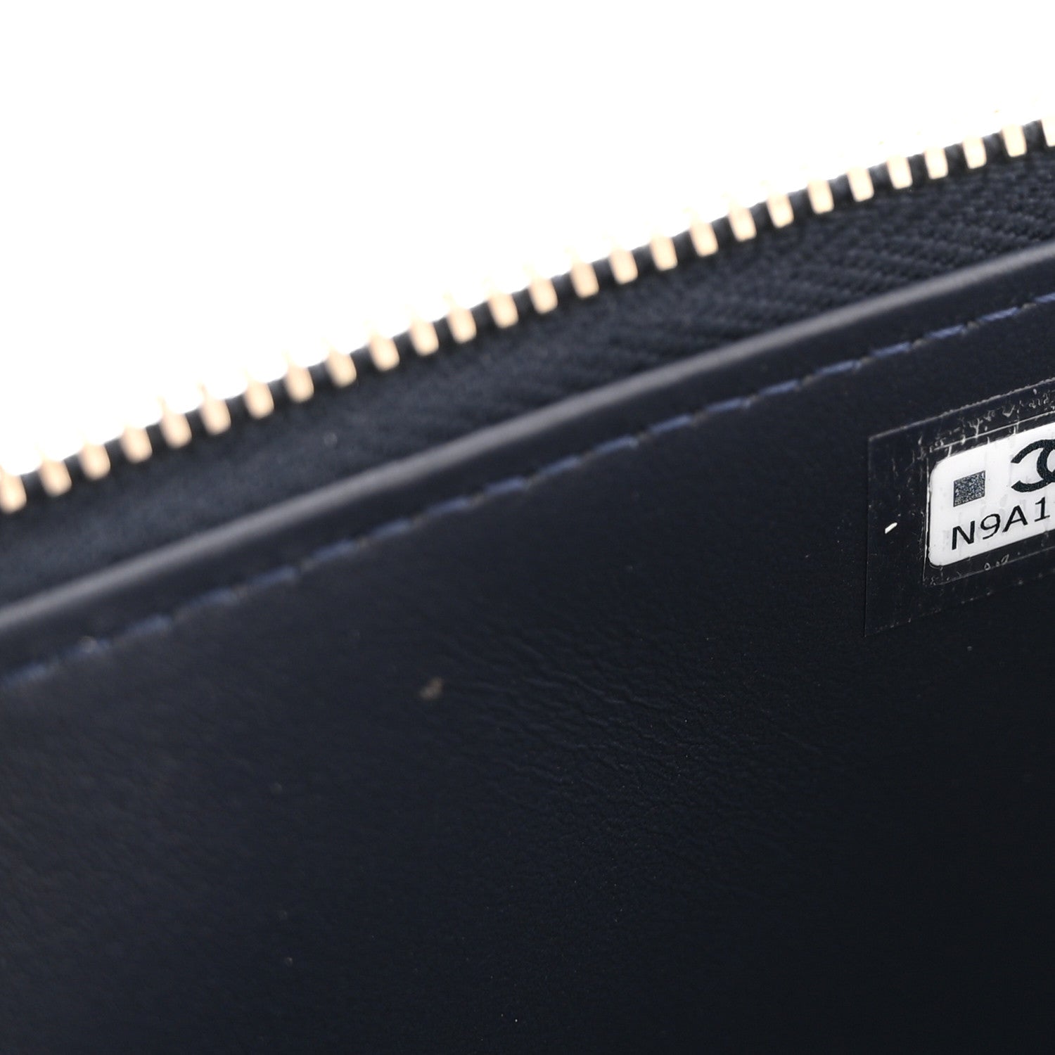 Chanel Denim Quilted Vanity Case With Chain Dark Blue 7 of 10