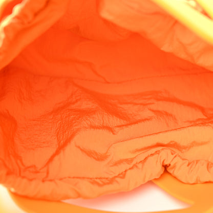 Bottega Veneta Rubberized Canvas Punch Tote Tangerine 5 of 9