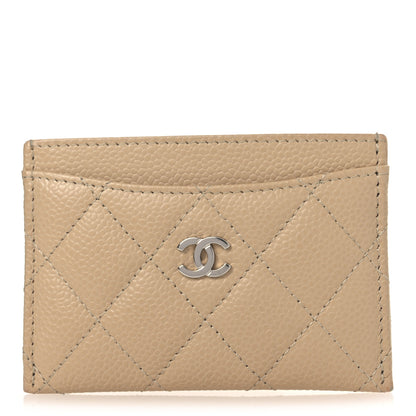 Chanel Caviar Quilted Card Holder Beige 1 of 9
