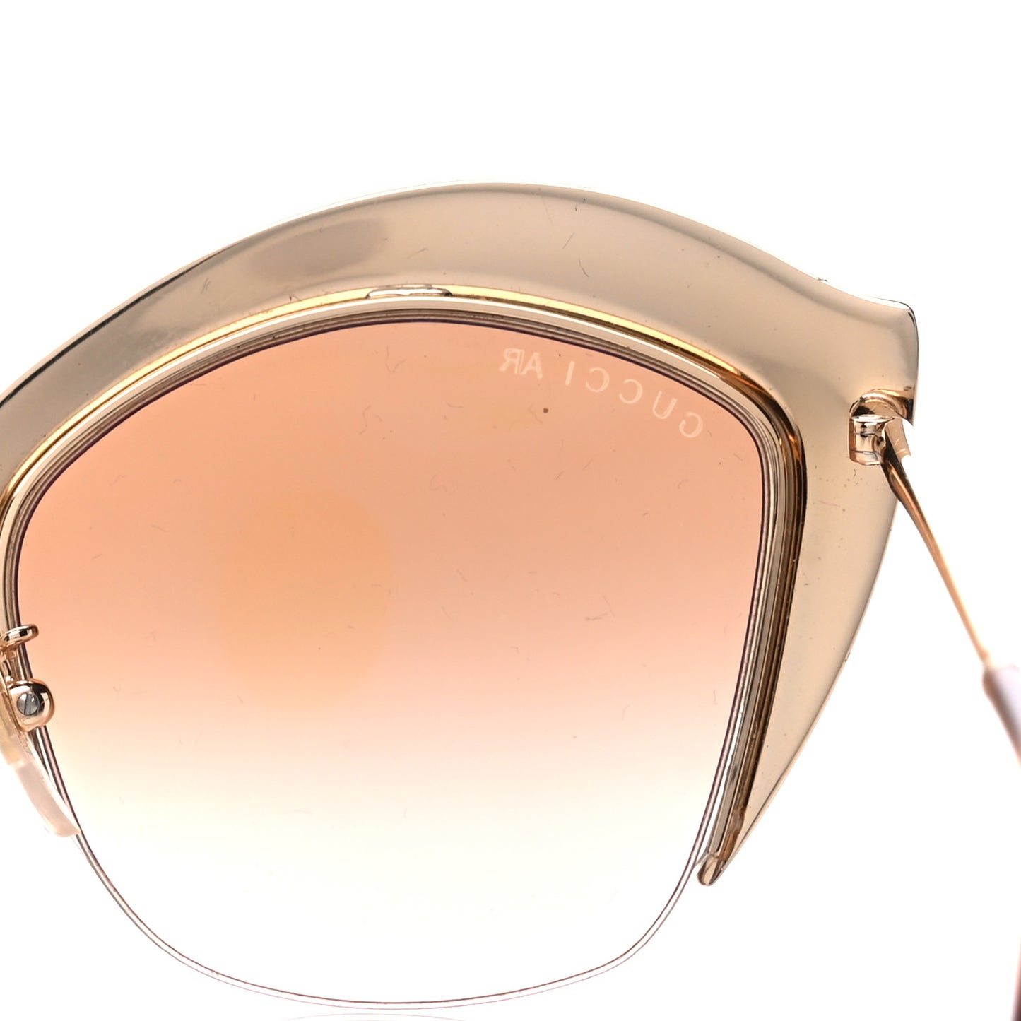 Metal Crystal Cat Eye Sunglasses GG00114S Pink