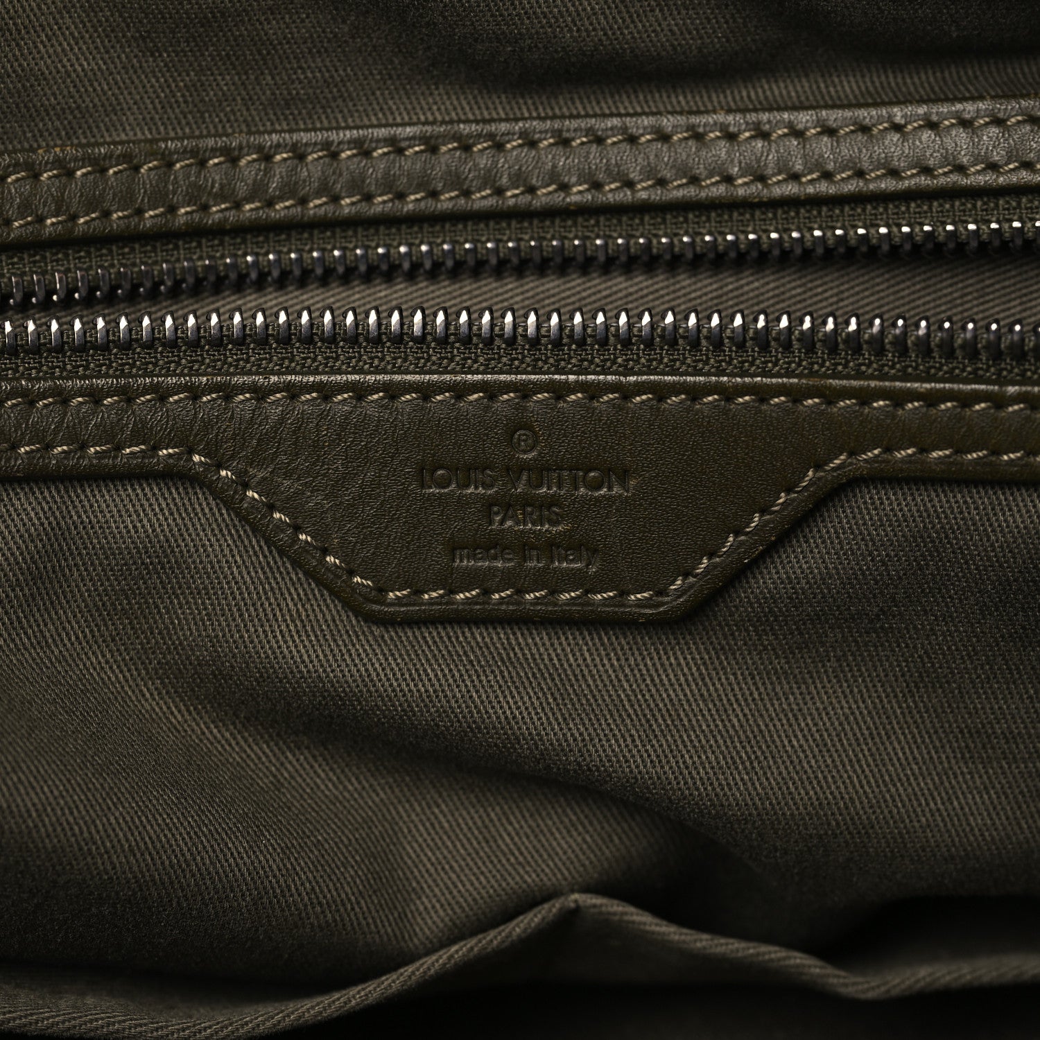 Louis Vuitton Monogram Denim Impression Besace GM Kaki Fonce 6 of 8