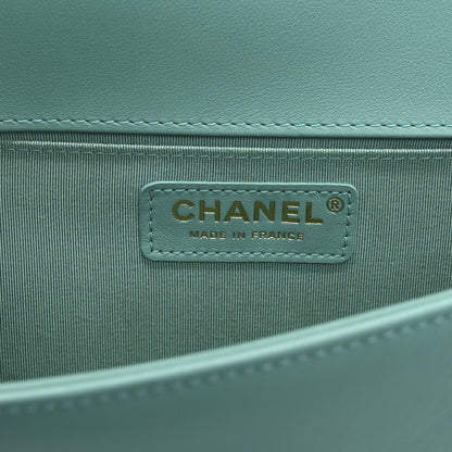 Chanel Lambskin Quilted Medium Boy Flap Green 6 of 11