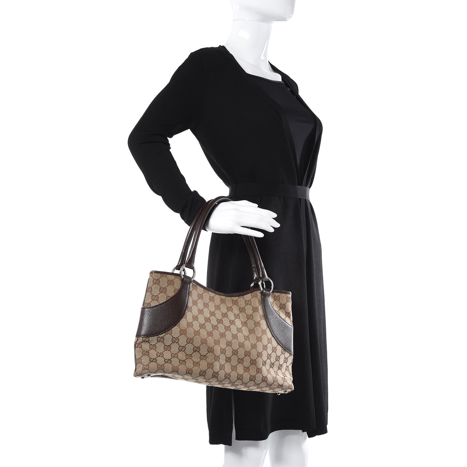 Gucci Monogram Shoulder Bag Brown 2 of 18