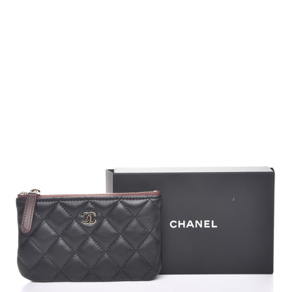 Chanel Lambskin Quilted Small Cosmetic Case Black 8 of 8