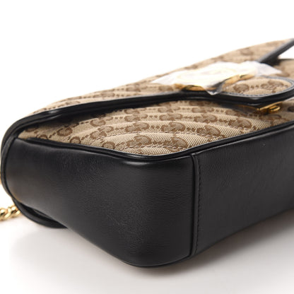 Gucci Monogram Matelasse Diagonal Small GG Marmont Shoulder Bag Beige Black 6 of 10