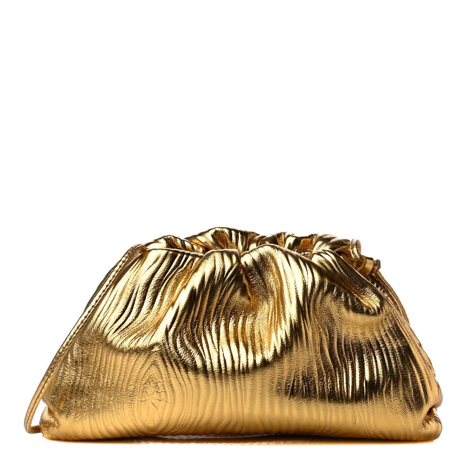 Bottega Veneta Metallic Bark Calfskin The Mini Pouch Gold 1 of 11