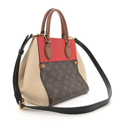 Louis Vuitton Calfskin Monogram Fold Tote PM Cerise Cream Black 3 of 10