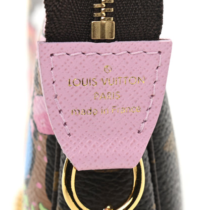 Louis Vuitton Monogram 2021 Christmas Animation Japanese Garden Mini Pochette Accessories Wisteria Pink 7 of 7