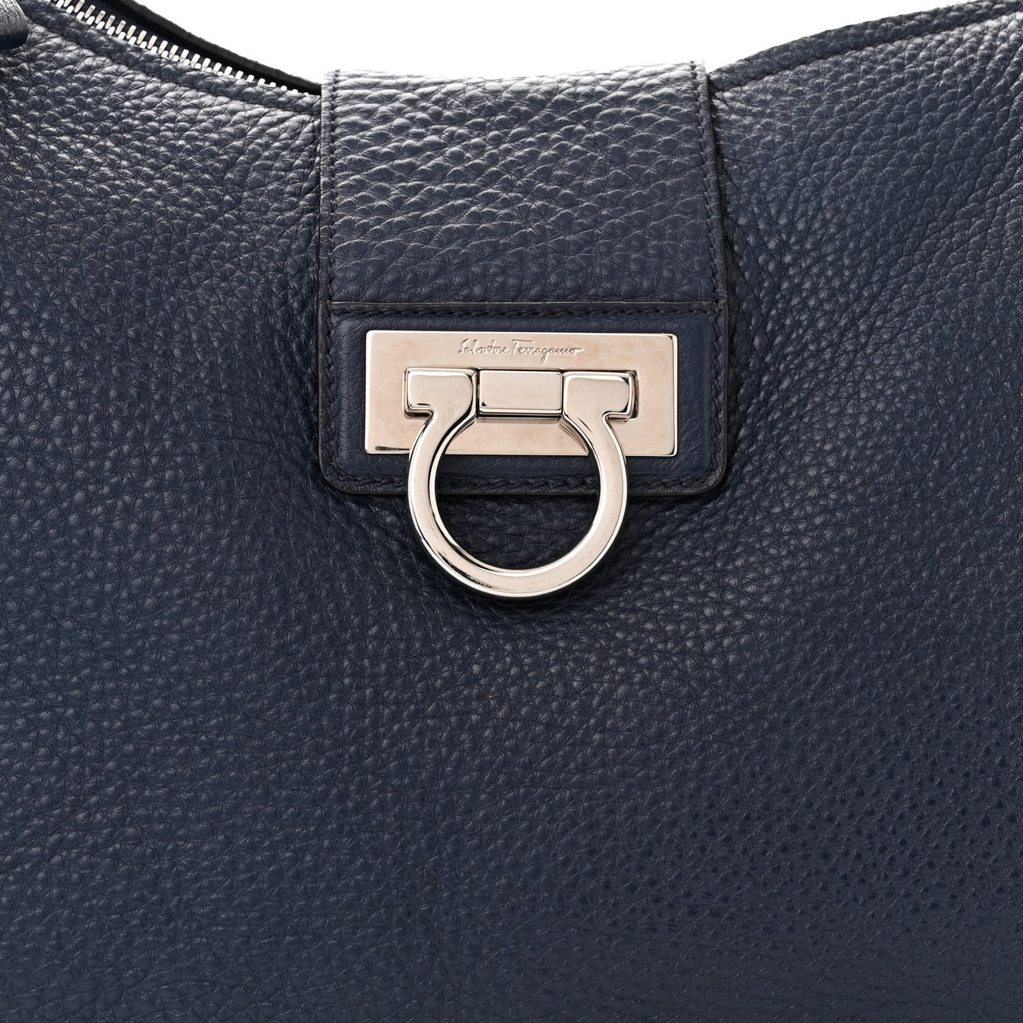 Calfskin Fanisa Gancini Hobo Oxford Blue