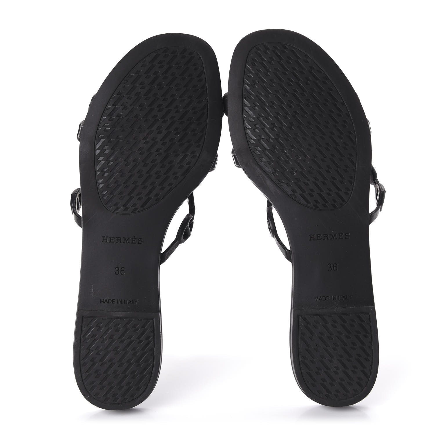 Hermes TPU Rivage Sandals 36 Black 5 of 9