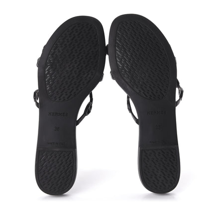 Hermes TPU Rivage Sandals 36 Black 5 of 9