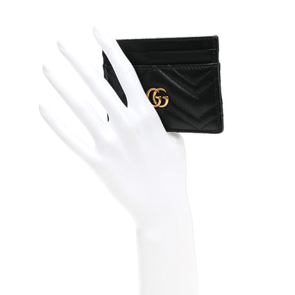 Gucci Calfskin Matelasse GG Marmont Card Holder Black 2 of 6