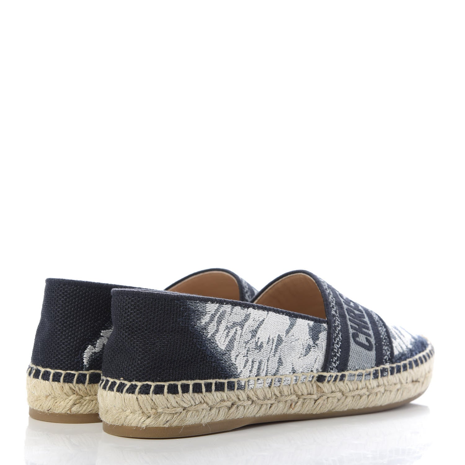 Christian Dior Canvas Tie and Dior Embroidered Granville 15mm Espadrilles 37 Denim 4 of 10