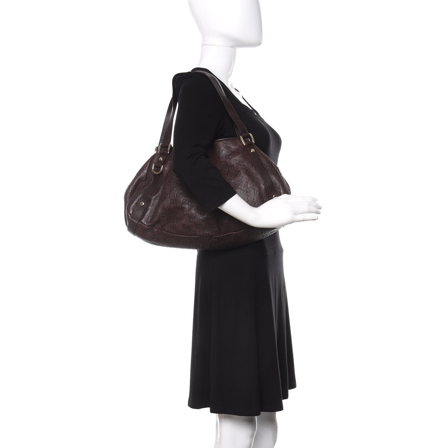 Guccissima Medium Abbey Shoulder Bag Chocolate