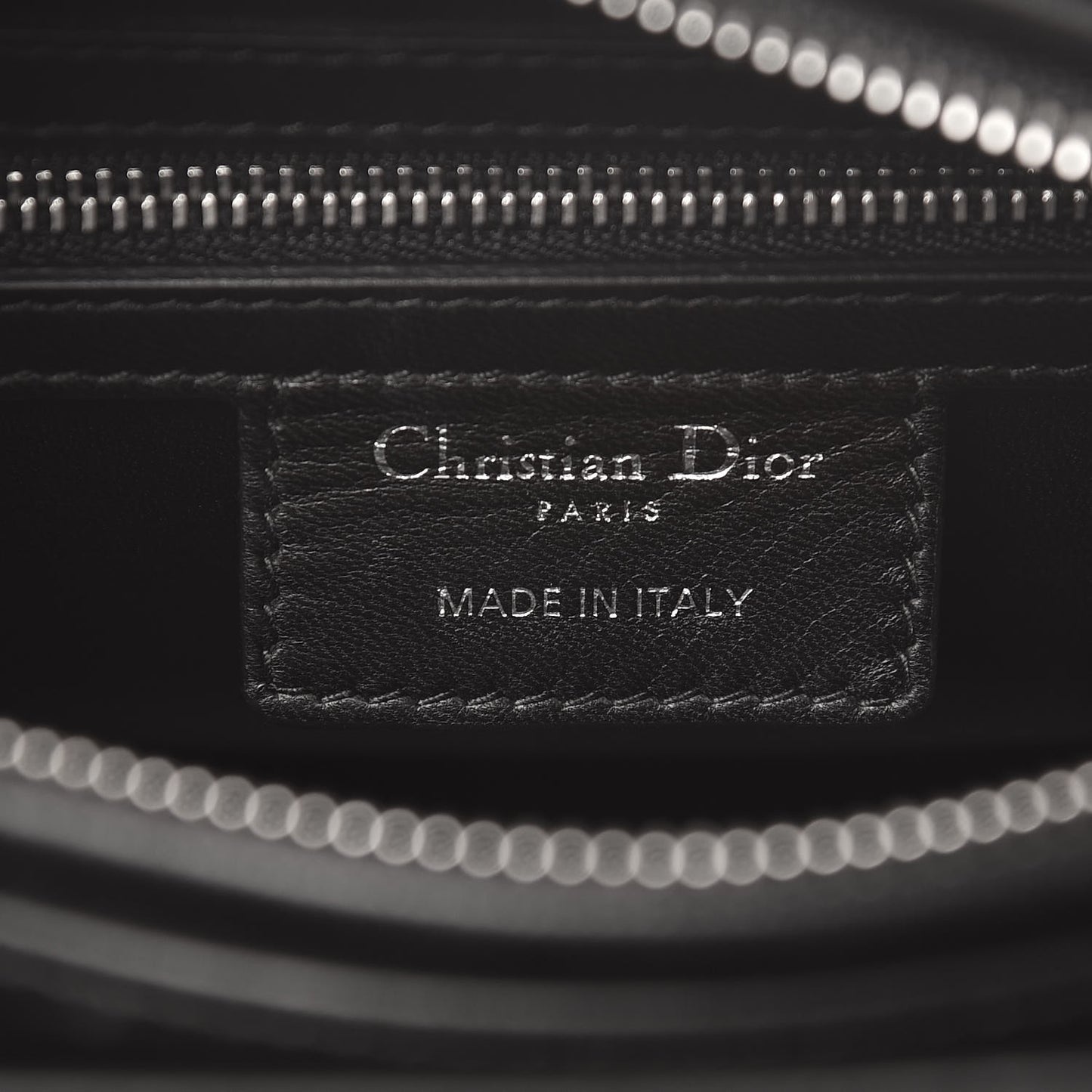 Lambskin Cannage Medium Lady Dior Crystal Strap Black