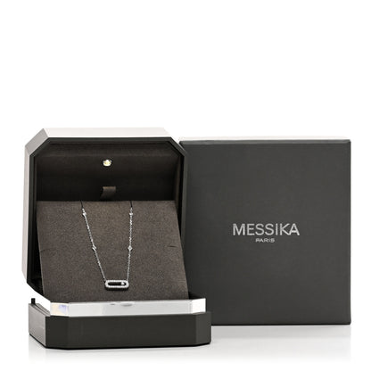 Messika 18K White Gold Diamond Move Uno Pave Necklace 5 of 5