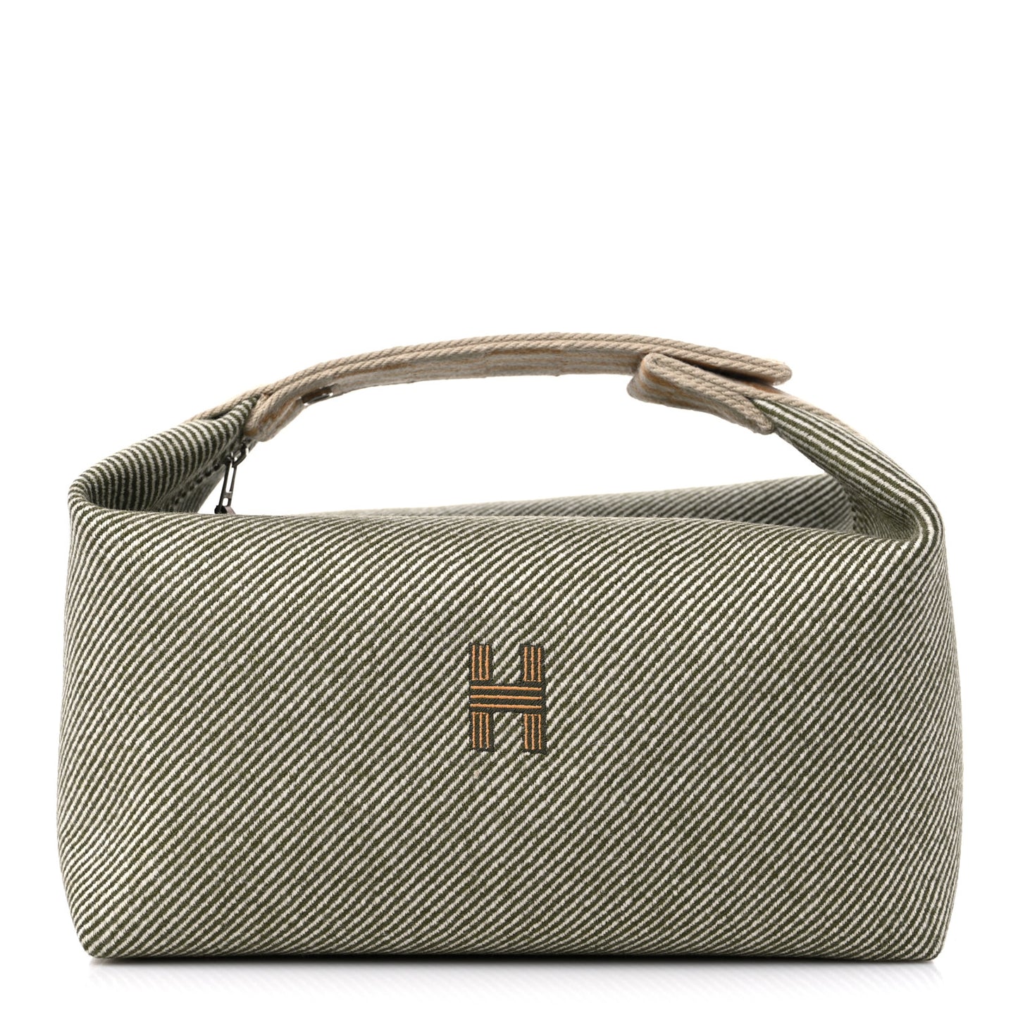 Wool Large Bride-A-Brac H Natte Pouch Vert Foret
