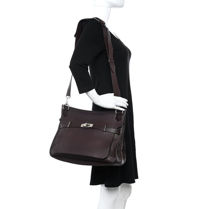 Hermes Taurillon Clemence Jypsiere 34 Prune 2 of 13