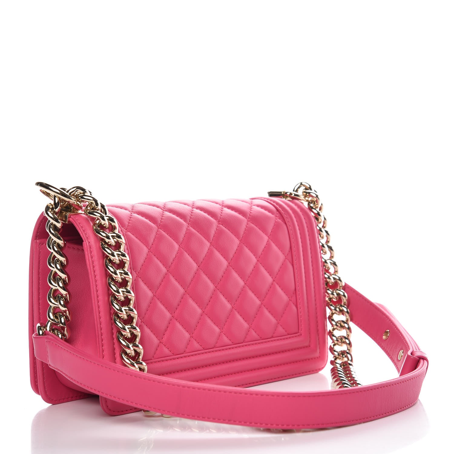 Chanel Calfskin Quilted Small Boy Flap Fuchsia 3 of 9