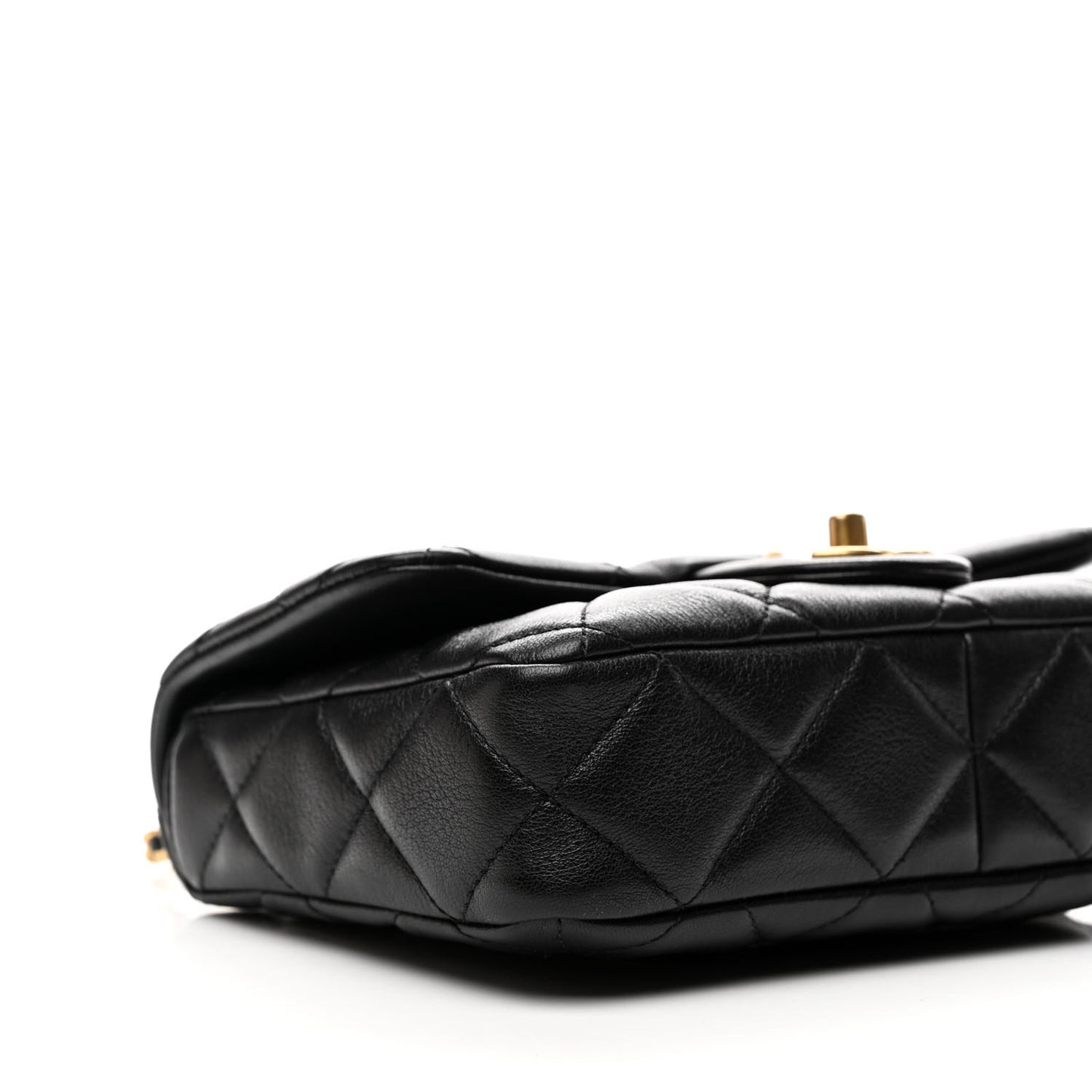Lambskin Quilted Mini Flap Black