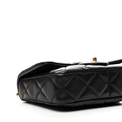 Chanel Lambskin Quilted Mini Flap Black 9 of 10