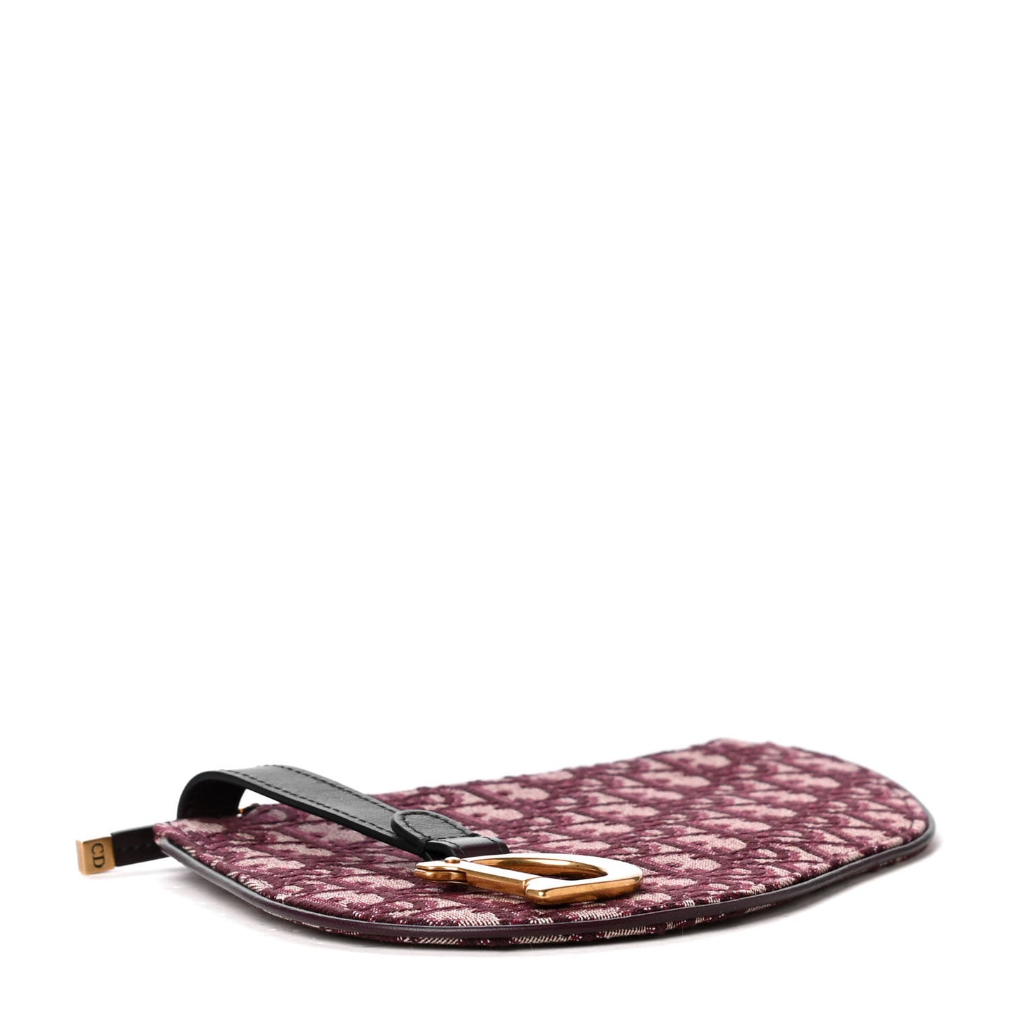 Oblique Saddle Pouch Clutch Bordeaux