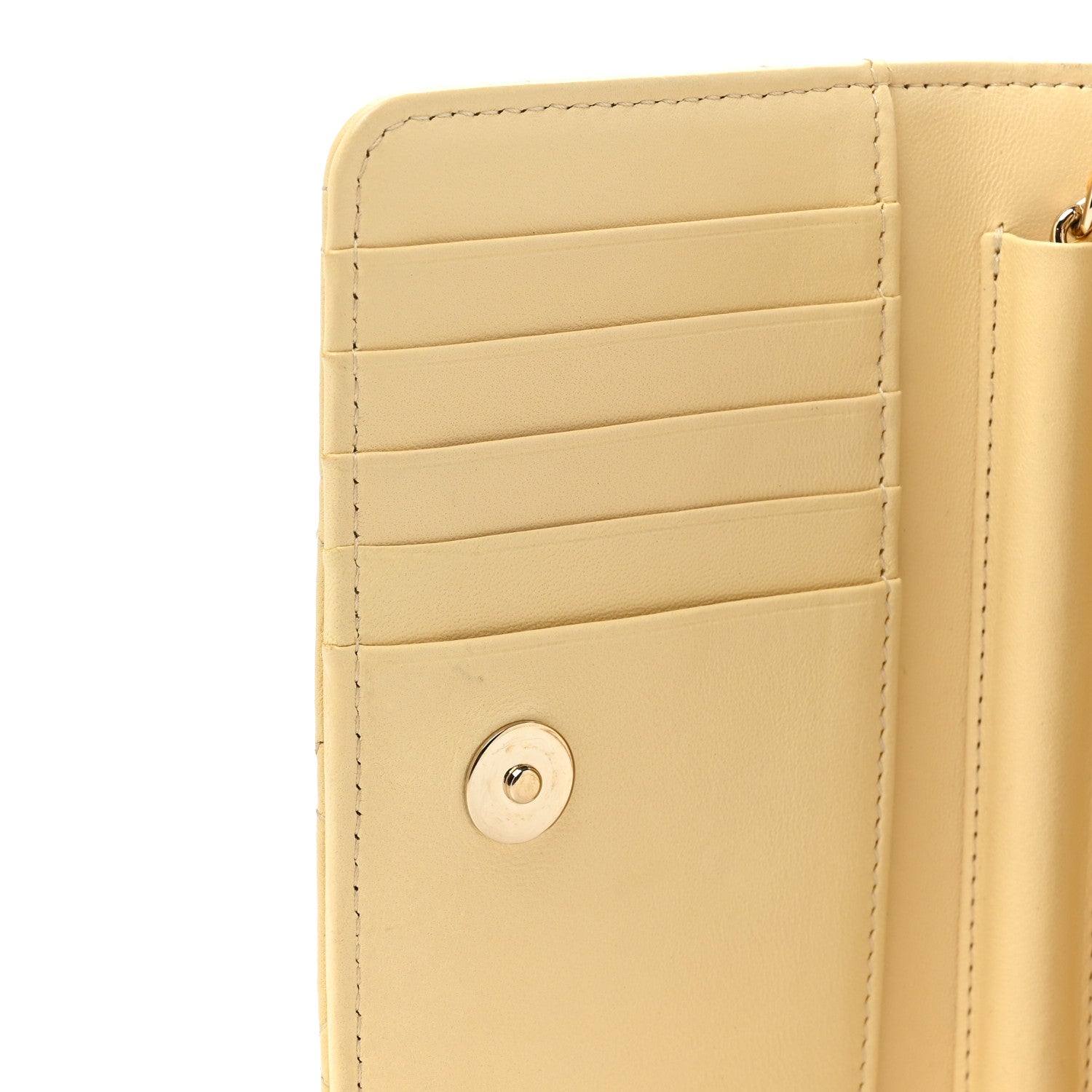 Chanel Lambskin Quilted Mini Wallet On Chain WOC Yellow 12 of 20