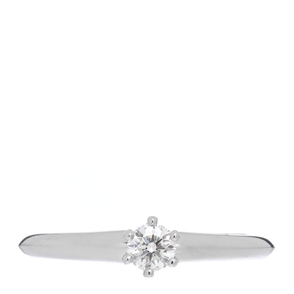 Tiffany Platinum Diamond .18ct Solitaire Ring 51 5.75 1 of 7
