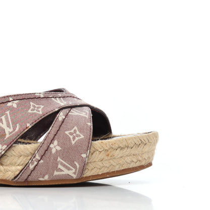 Louis Vuitton Monogram Idylle Majorca Espadrille Wedge Sandals 40 Sepia 12 of 22