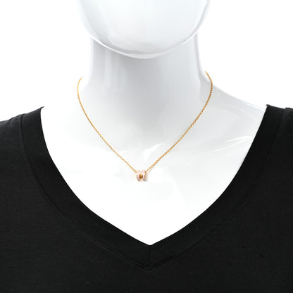 Hermes Lacquered Gold Mini Pop H Pendant Necklace Rose Dragee 2 of 6