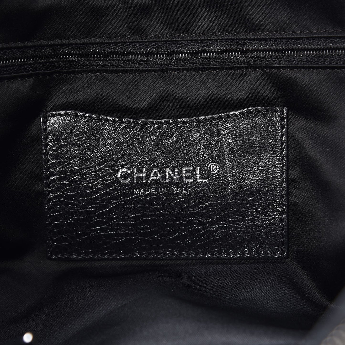 Glazed Calfskin Large On The Road Tote Black