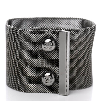 Chanel Metal Mesh CC Bracelet M Ruthenium 3 of 5