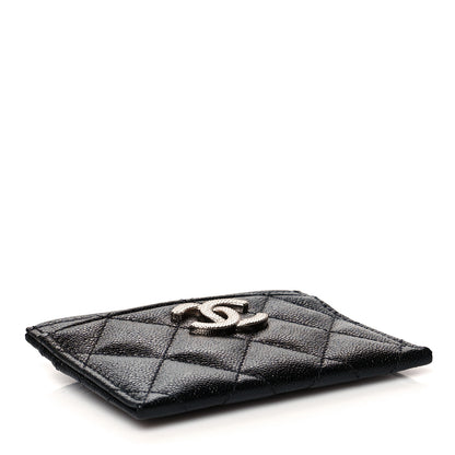 Chanel Caviar Quilted Studded CC Card Holder Black 4 of 9