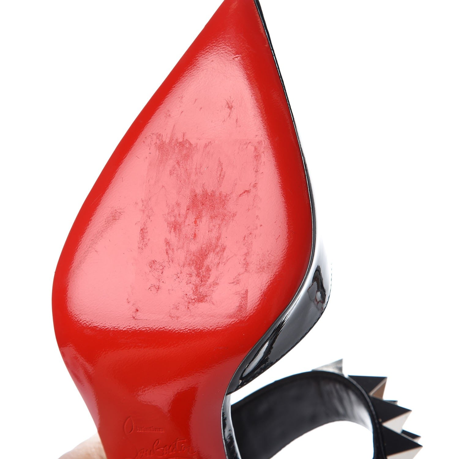 Christian Louboutin Patent Ziggoo Studded Pumps 36.5 Black 8 of 9