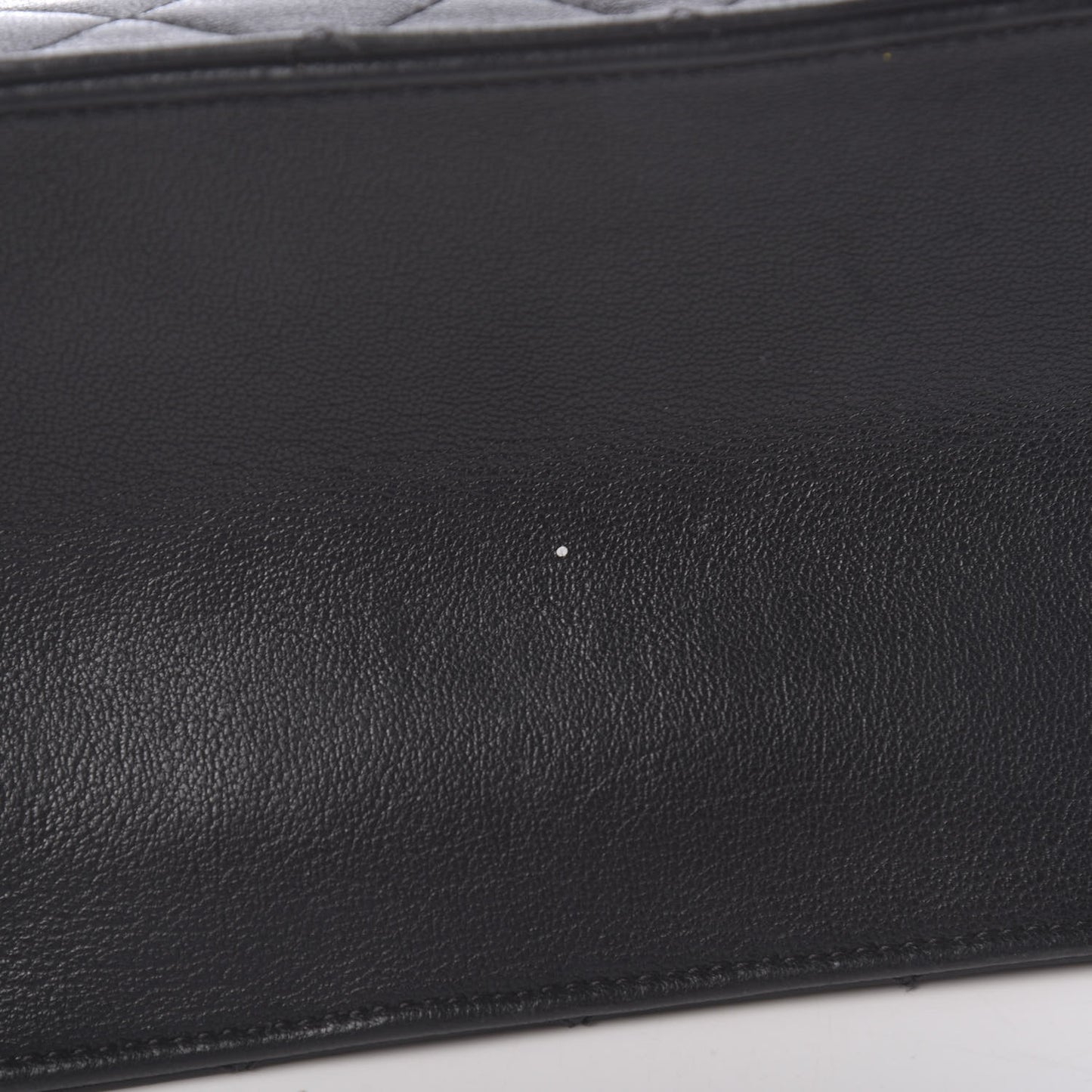 Sheepskin Quilted Beauty Lock Flap Shopping Tote Black