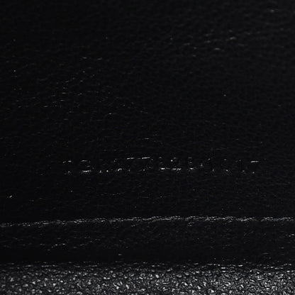 Saint Laurent Grain De Poudre Matelasse Chevron Monogram Chain Wallet Black 5 of 8